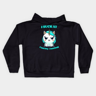 I suck at Fantasy Football Unicorn Kids Hoodie